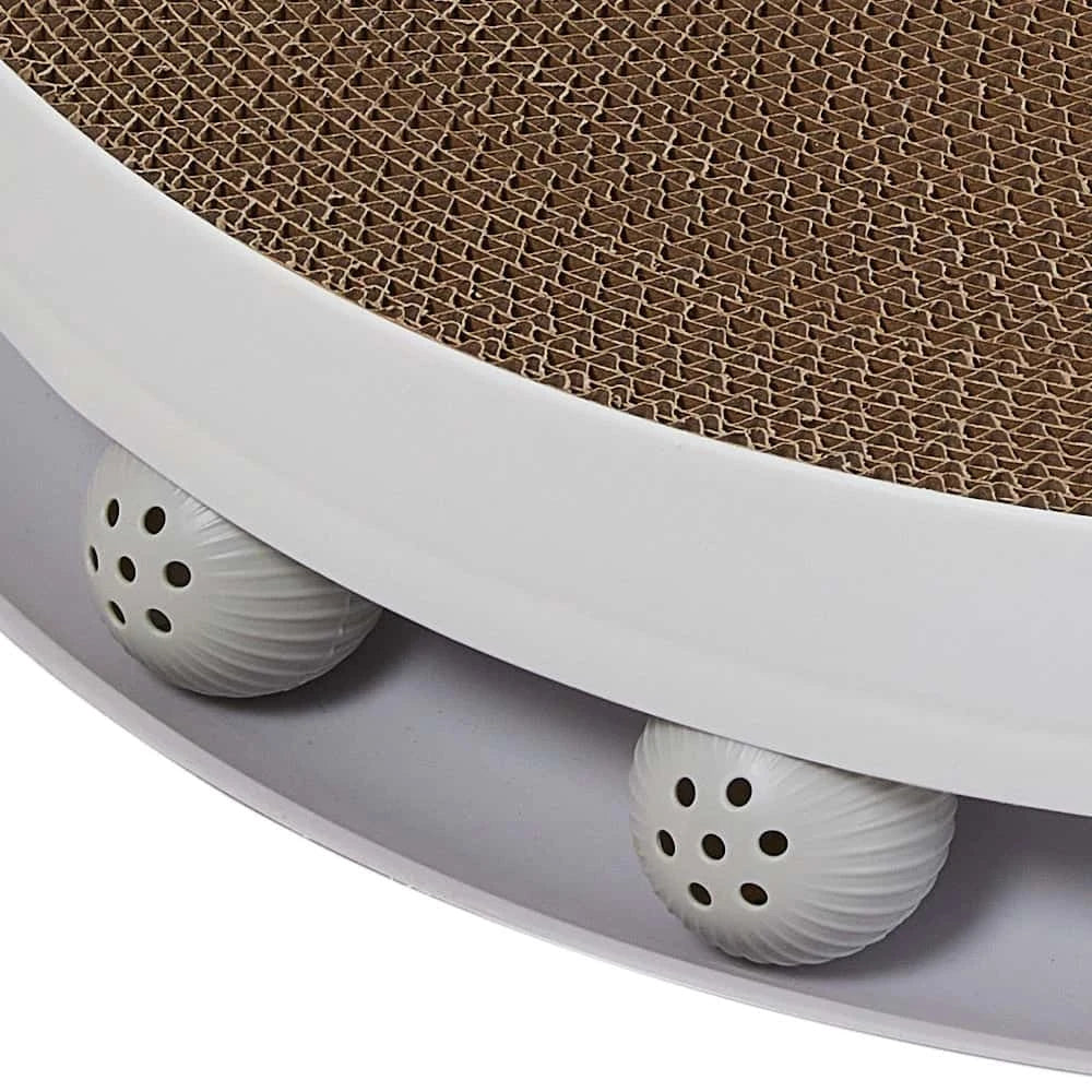 Cardboard Cat Scratcher – Vertical Scratch Pad for Indoor Cats with Built-In Toy Balls | Durable 40cm Cat Scratch Board LüvLitter