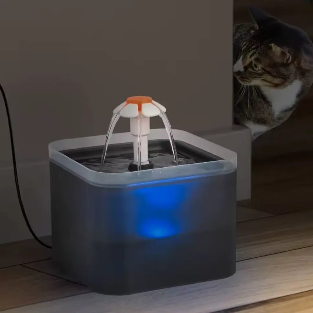 2L Automatic Cat Water Fountain – LED Light, Ultra - Quiet, Circulating Pet Water Dispenser for Cats & Small Dogs - LüvLitter