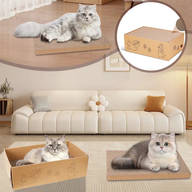 5PCS Reversible Cat Scratching Board – Cardboard Refill Pads for Indoor Cats - LüvLitter