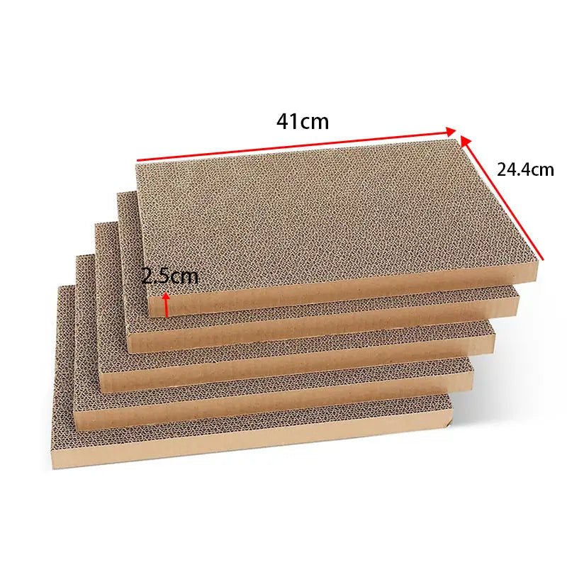 5PCS Reversible Cat Scratching Board – Cardboard Refill Pads for Indoor Cats - LüvLitter