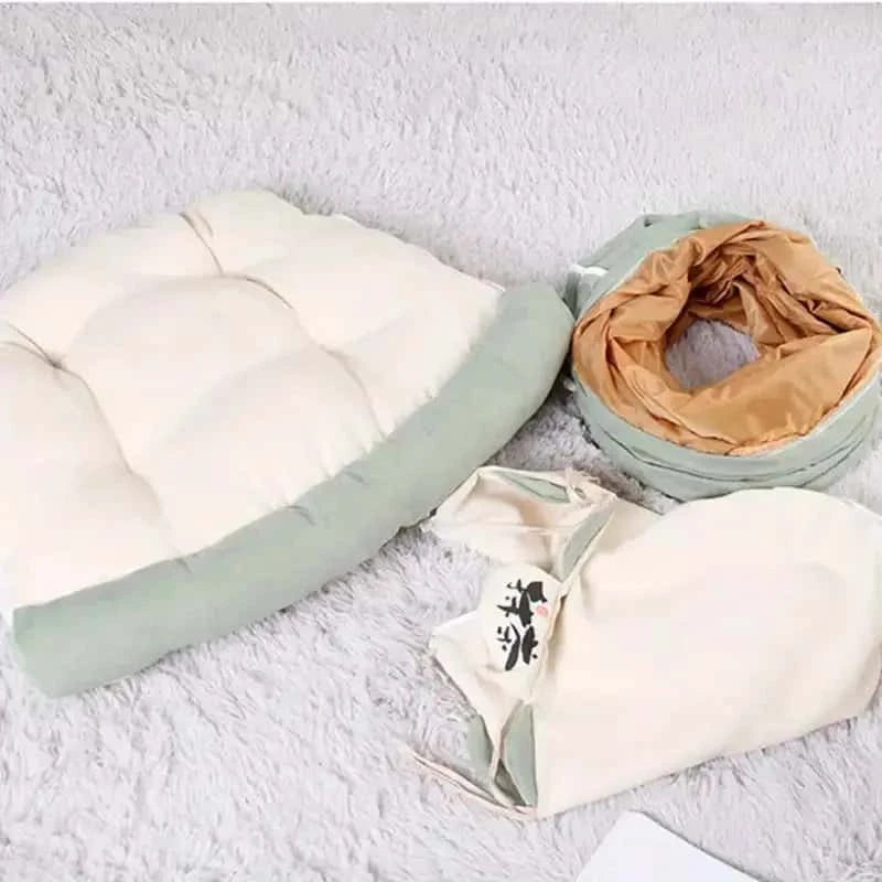 Four Seasons Universal Cat Tunnel – Foldable, Detachable & Washable with Noise Paper for Indoor Cats LüvLitter