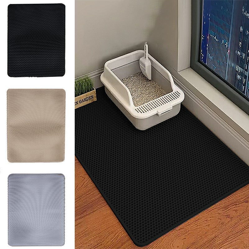 Double Layer Cat Litter Mat – Non-Slip, Washable Litter Trapper Pad for Cats | Paw Cleaner for Litter Box Area LüvLitter