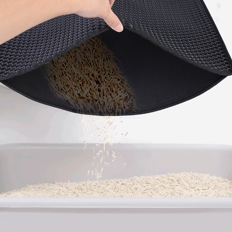 Double Layer Cat Litter Mat – Non-Slip, Washable Litter Trapper Pad for Cats | Paw Cleaner for Litter Box Area LüvLitter
