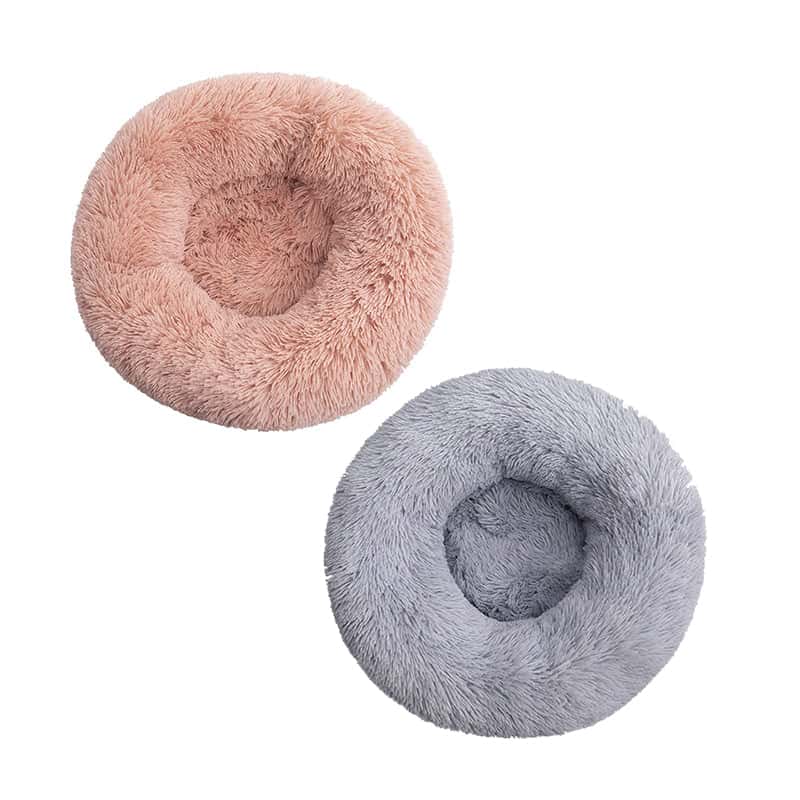 Extra Large Donut Dog & Cat Bed – Plush Round Pet Bed with Detachable & Washable Cover | Calming, Warm Sleep Nest for Dogs & Puppies LüvLitter