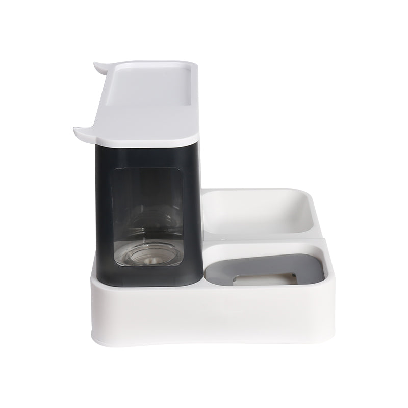 2-in-1 Automatic Pet Feeder – Food & Water Dispenser Bowl for Cats & Dogs | Self-Feeding Bowl with Bottle Attachment LüvLitter
