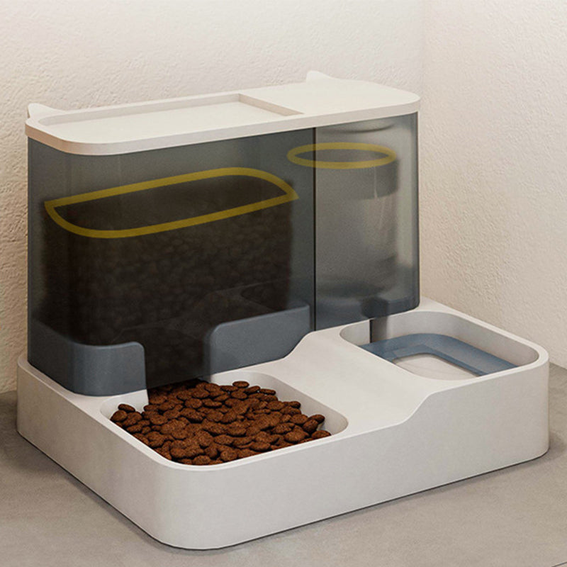 2-in-1 Automatic Pet Feeder – Food & Water Dispenser Bowl for Cats & Dogs | Self-Feeding Bowl with Bottle Attachment LüvLitter
