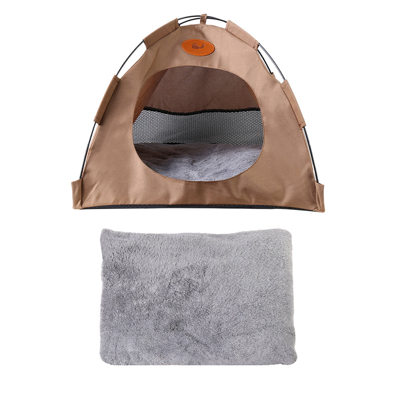 Pet Tent House for Cats & Small Dogs – Soft Indoor Pet Bed with Warm Cushion Pad, Cozy Puppy & Kitten Play Tent | 3 Colour Options LüvLitter
