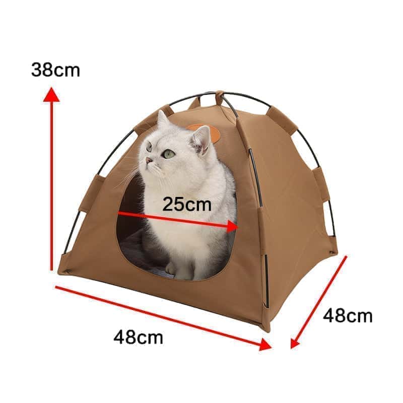Pet Tent House for Cats & Small Dogs – Soft Indoor Pet Bed with Warm Cushion Pad, Cozy Puppy & Kitten Play Tent | 3 Colour Options LüvLitter
