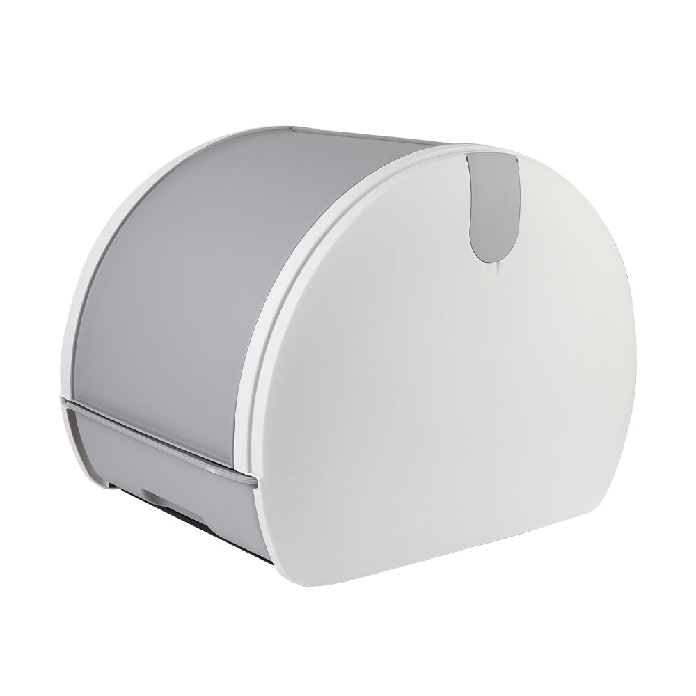 Large Cat Litter Box with Drawer – Anti-Splashing Cat Potty Tray & Built-In Sterilising Light (Grey) LüvLitter