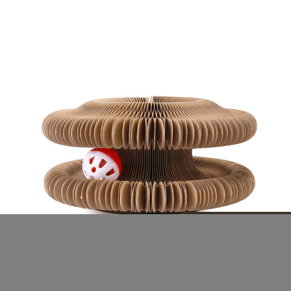 Organ Cat Scratching Board – Foldable Accordion Cat Toy with Bell | Interactive Cat Scratcher for Claw Grinding & Play LüvLitter