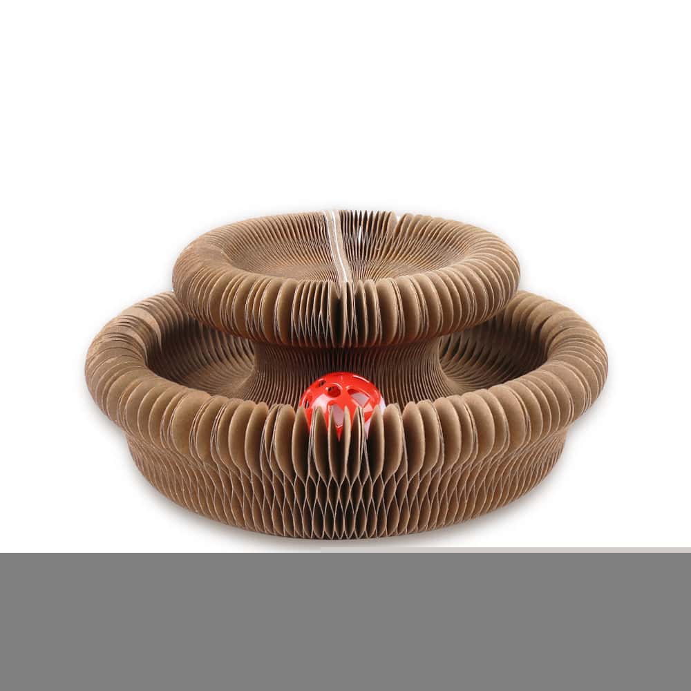 Organ Cat Scratching Board – Foldable Accordion Cat Toy with Bell | Interactive Cat Scratcher for Claw Grinding & Play LüvLitter