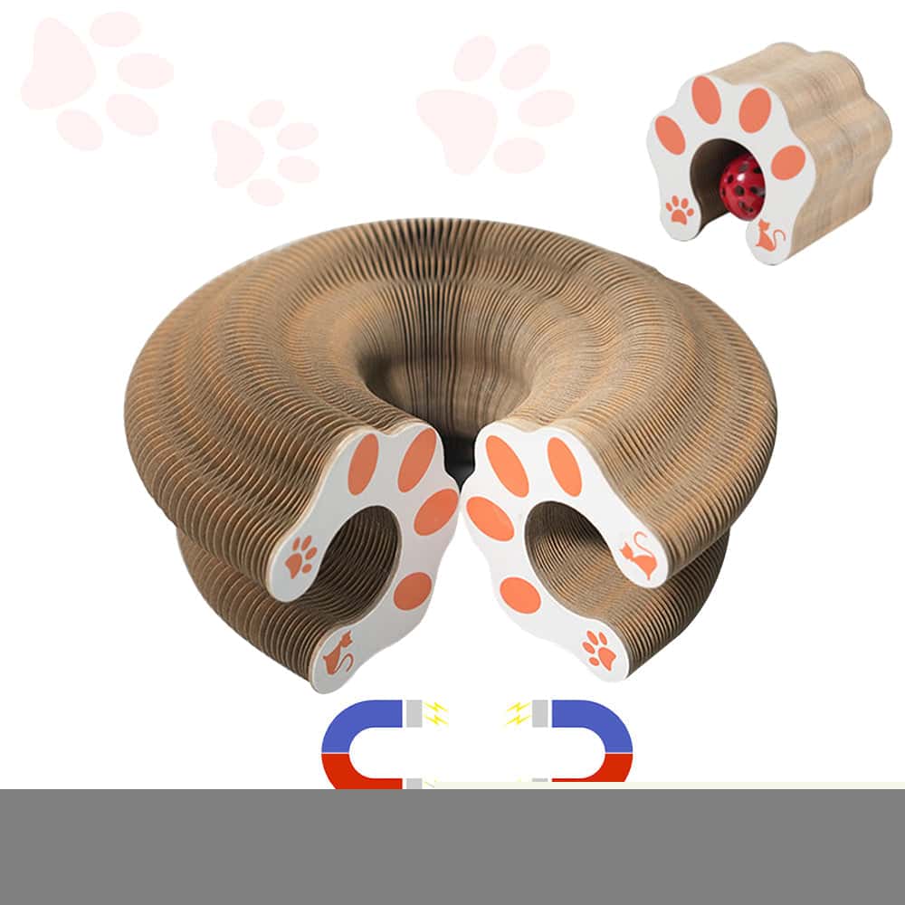 Organ Cat Scratching Board – Foldable Accordion Cat Toy with Bell | Interactive Cat Scratcher for Claw Grinding & Play LüvLitter