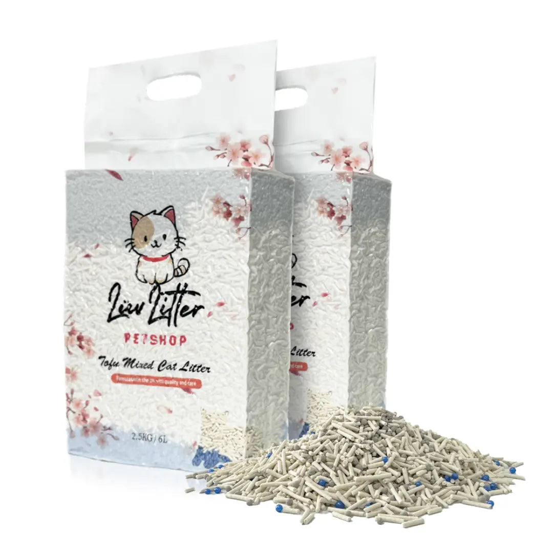 Premium Tofu & Bentonite Cat Litter – Least Tracking Clumping Cat Litter LüvLitter