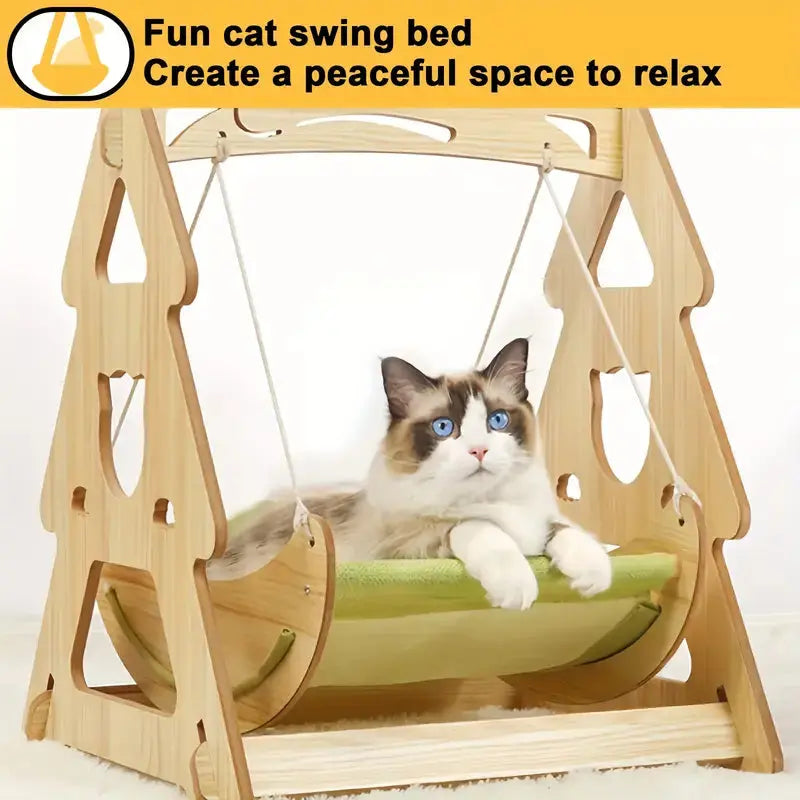 Stylish wooden pet bed for cats and small dogs