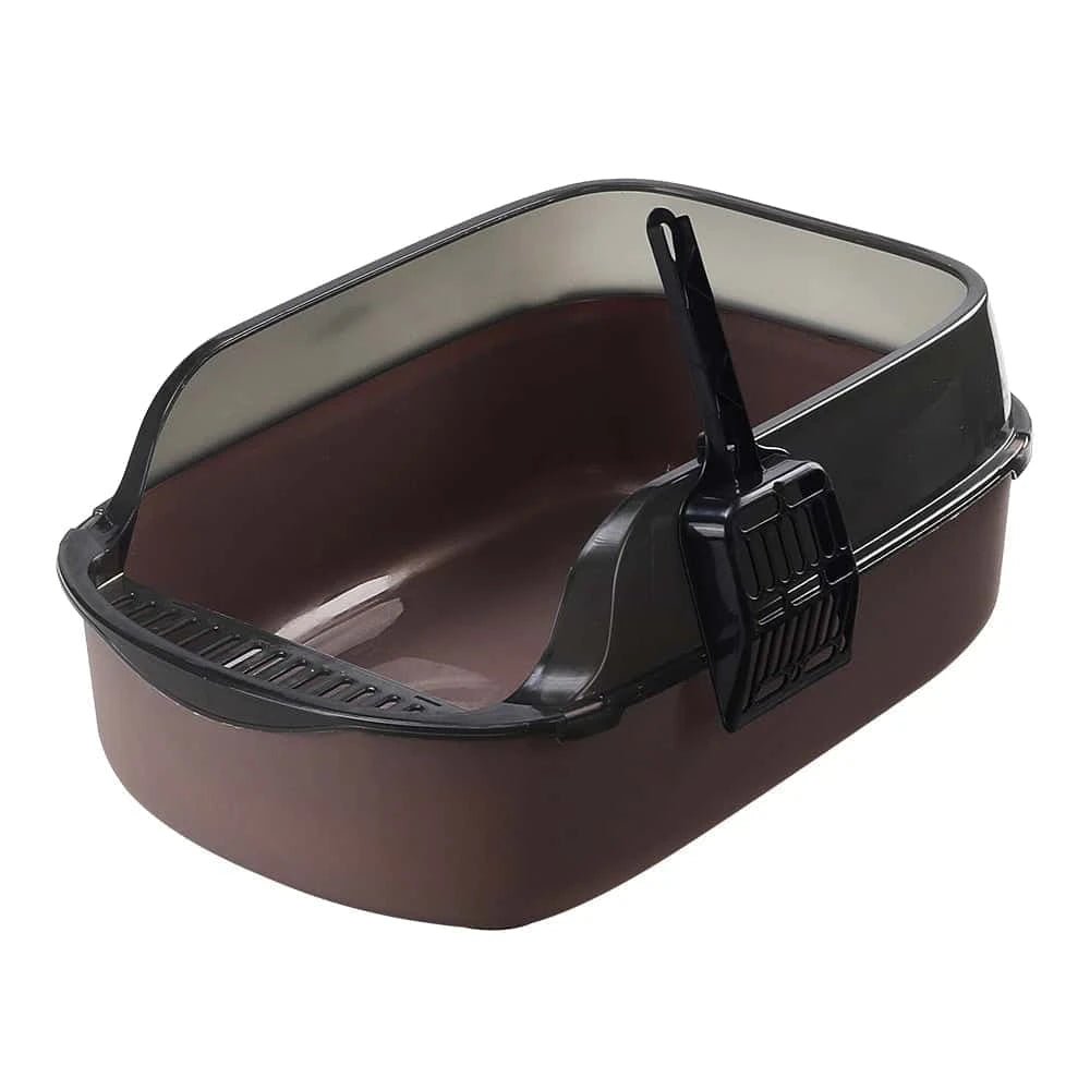 Cat Litter Box for Small & Large Cats – Anti - Splashing Litter Tray | Open Cat Toilet Sand Box (51×34.5×17cm) - LüvLitter