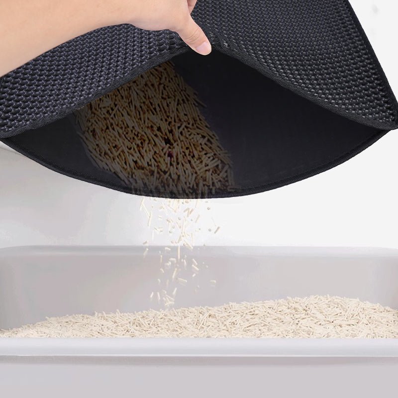 Double Layer Cat Litter Mat – Non - Slip, Washable Litter Trapper Pad for Cats | Paw Cleaner for Litter Box Area - LüvLitter