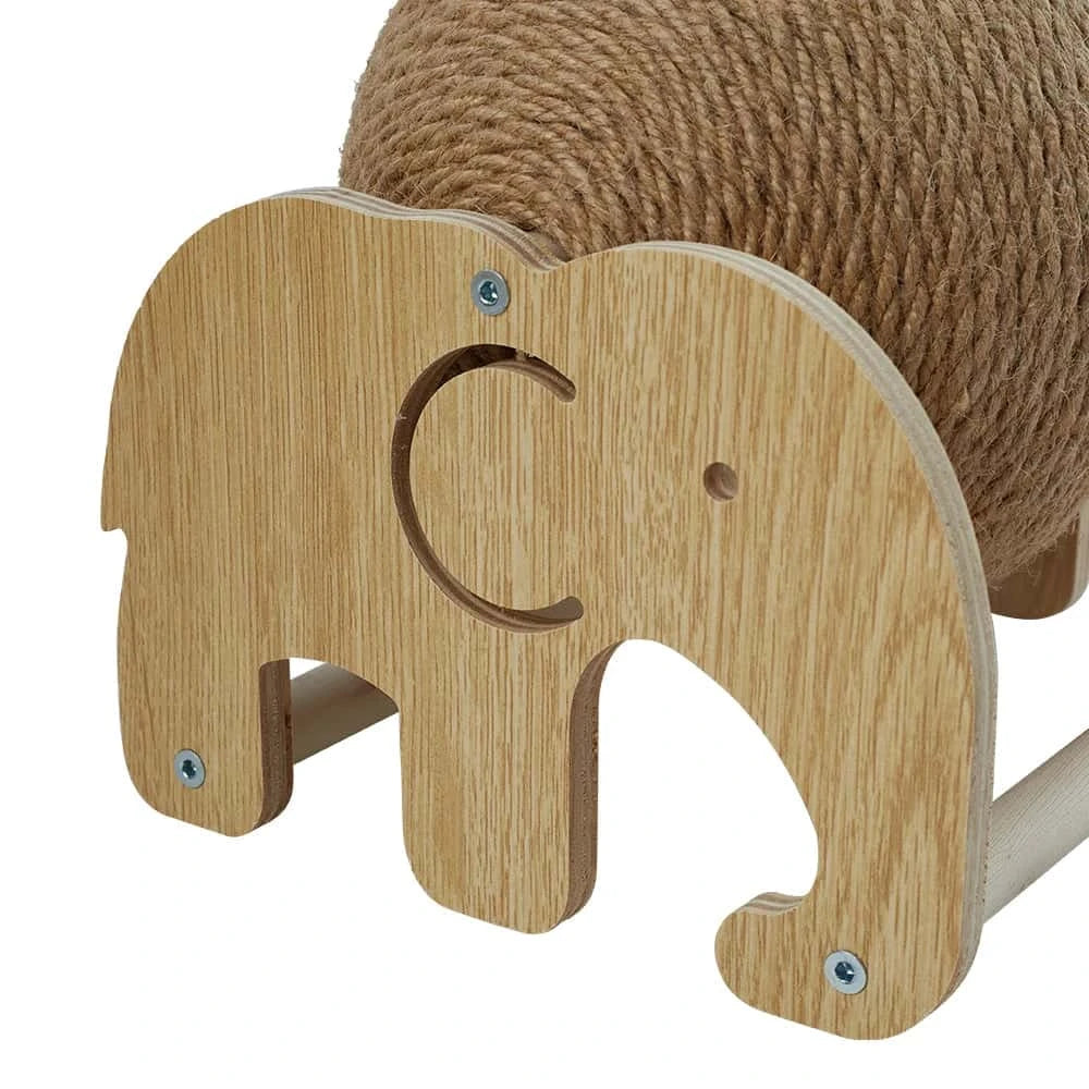 Cat Scratching Ball | Sisal Rope Rabbit Scratching Toy with Stable Base, Non-Slip Cat Exercise Wheel | Natural Sisal for Cat Claw Maintenance LüvLitter