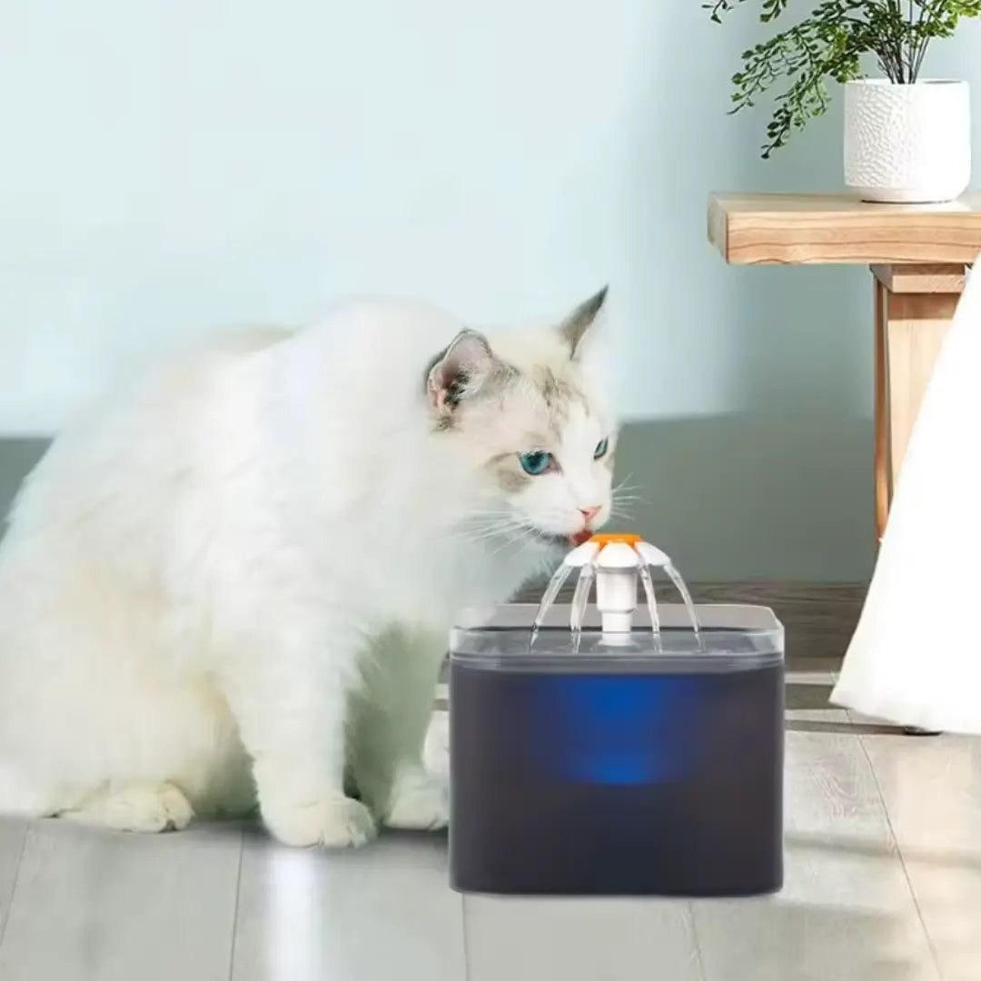 2L Automatic Cat Water Fountain – LED Light, Ultra-Quiet, Circulating Pet Water Dispenser for Cats & Small Dogs LüvLitter