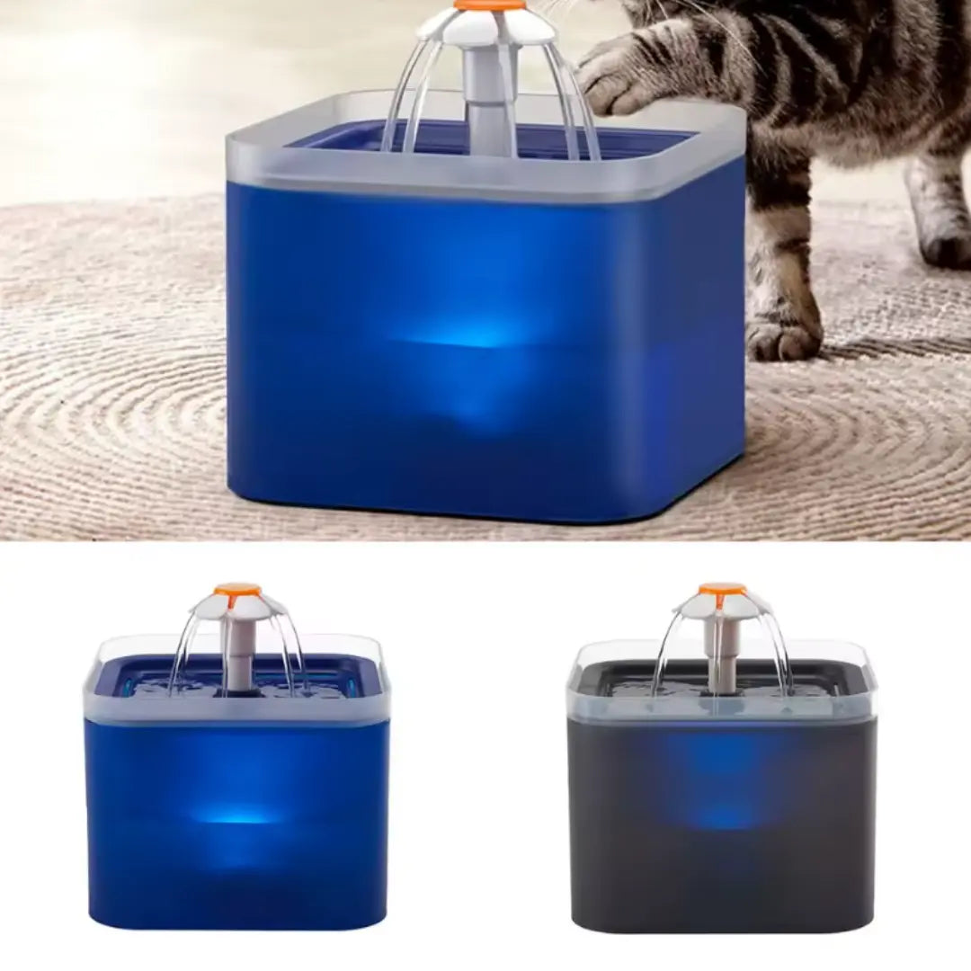 2L Automatic Cat Water Fountain – LED Light, Ultra-Quiet, Circulating Pet Water Dispenser for Cats & Small Dogs LüvLitter