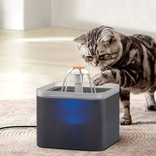 2L Automatic Cat Water Fountain – LED Light, Ultra - Quiet, Circulating Pet Water Dispenser for Cats & Small Dogs - LüvLitter