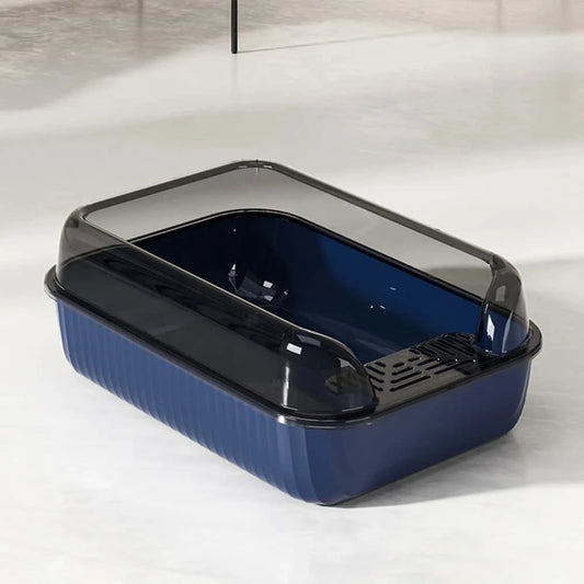 Cat Litter Box for Small & Large Cats – Anti-Splashing Sifting Litter Tray | Open Cat Toilet Sand Box (51×34.5×17cm) LüvLitter
