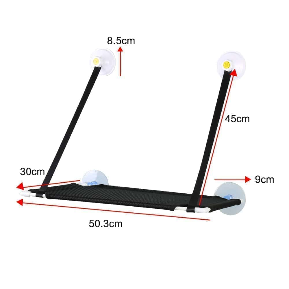 Cat Window Hammock – Sunny Seat Cat Window Perch with Suction Cups | Black Single or Double Layer Mounted Cat Bed LüvLitter