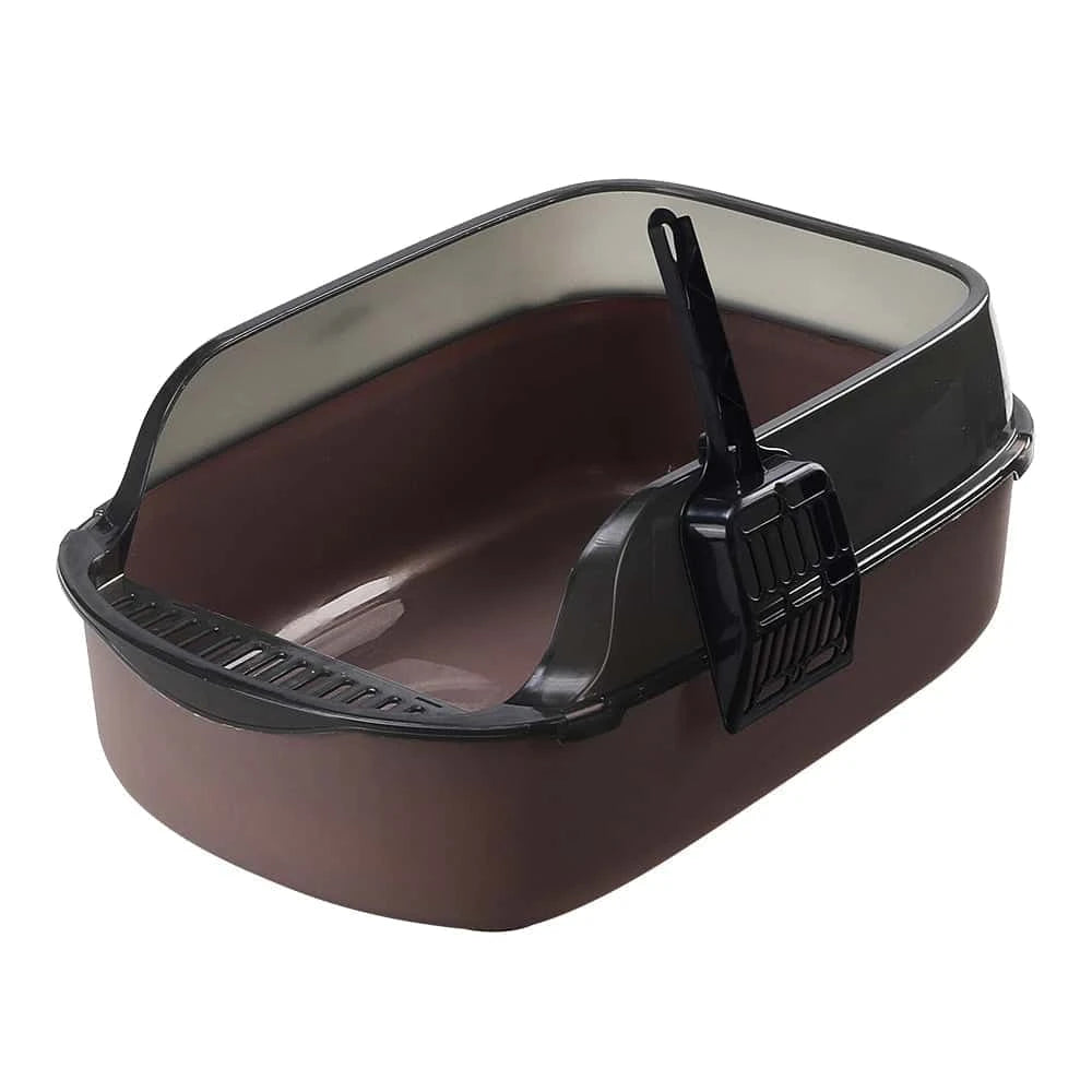 Cat Litter Box for Small & Large Cats – Anti-Splashing Sifting Litter Tray | Open Cat Toilet Sand Box (51×34.5×17cm) LüvLitter