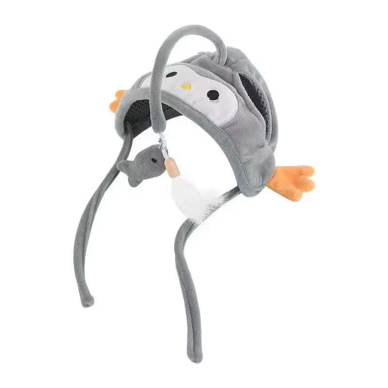 Lantern Fish Kitty Teaser Wand – Party Hat & Wearable Toy for Playful Cats - LüvLitter