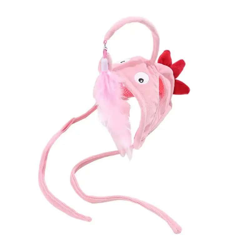Lantern Fish Kitty Teaser Wand – Party Hat & Wearable Toy for Playful Cats - LüvLitter